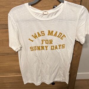 Billabong White T-Shirt with yellow txt